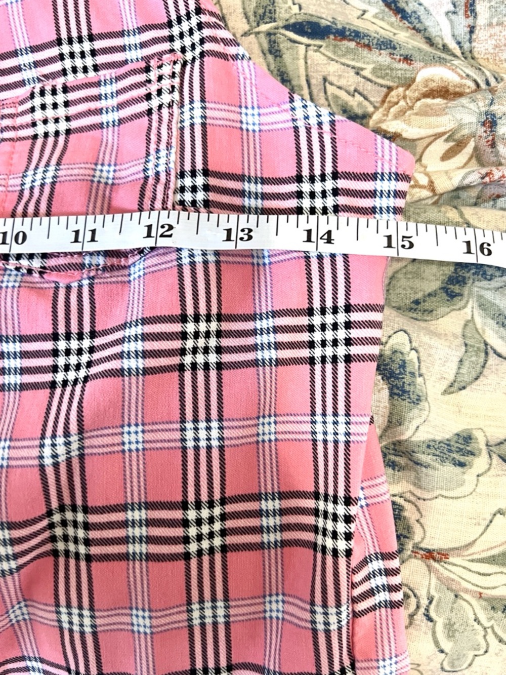 Like an Angel,Pink Plaid Sleeveless,Belt Loops,Jumpsuit,Button-Front,EUC,Size M - Picture 7 of 10